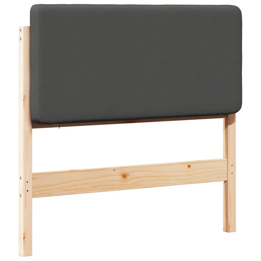 Tête de lit capitonnée Brun et gris foncé 100 cm Pin massif - 2