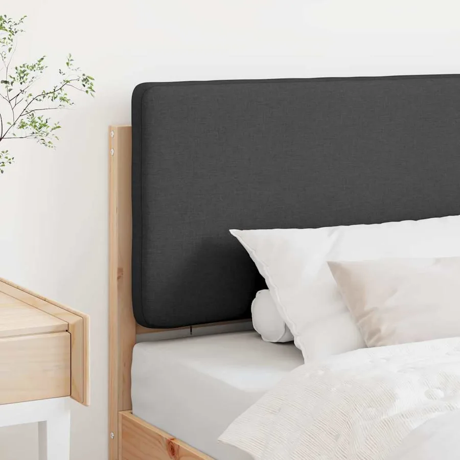 Tête de lit capitonnée Brun et gris foncé 100 cm Pin massif - 3