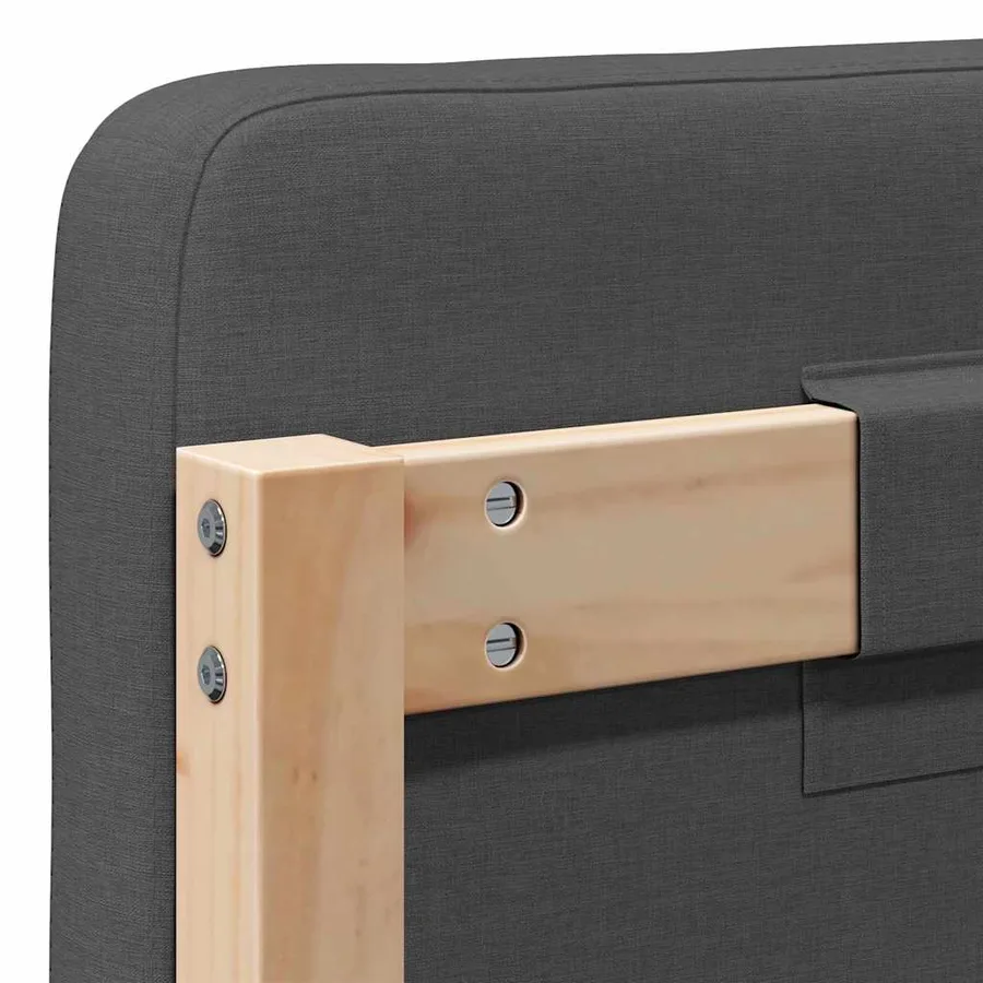 Tête de lit capitonnée Brun et gris foncé 100 cm Pin massif - 8