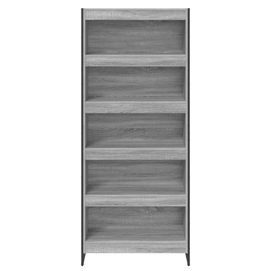 Bibliothèque 80 x 30 x 189,5 cm Bois d'ingénierie Gris Sonoma - 5