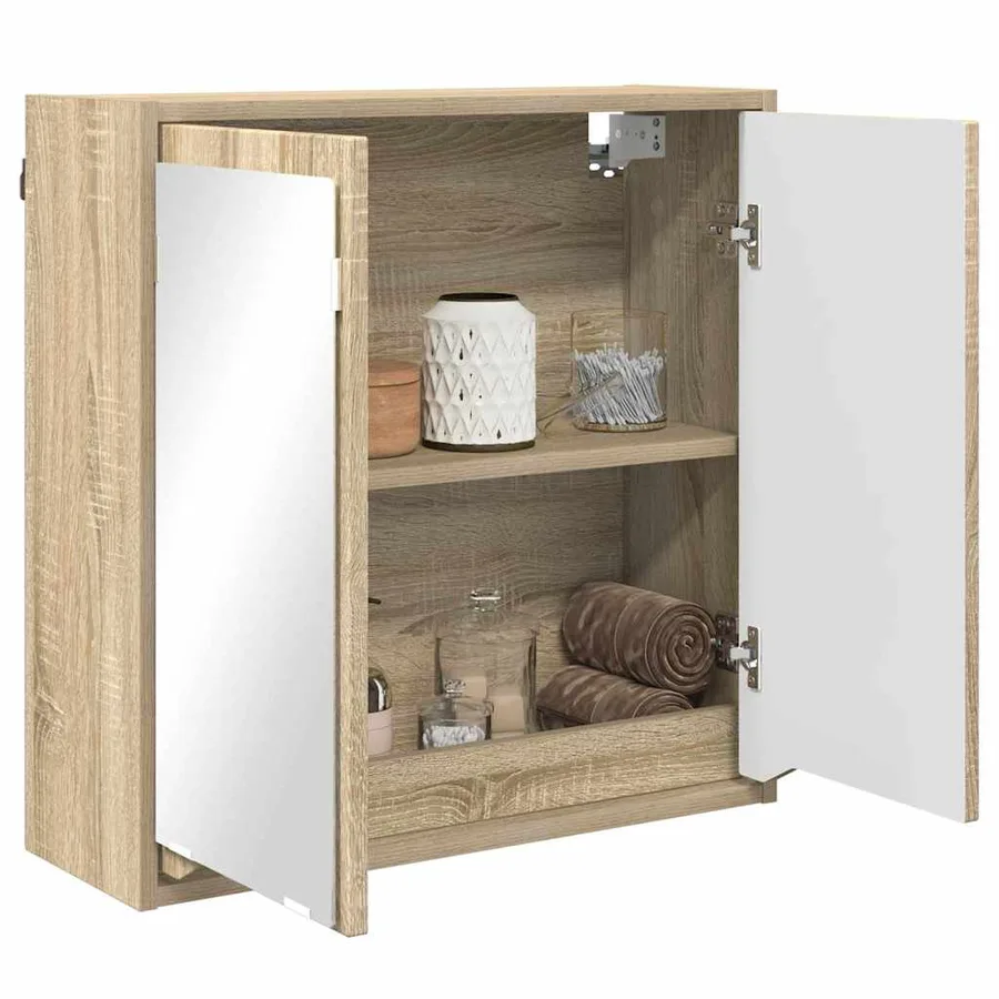 Armoire Miroir de Salle de Bain Chêne Sonoma 60 x 20 x 60 cm - 3