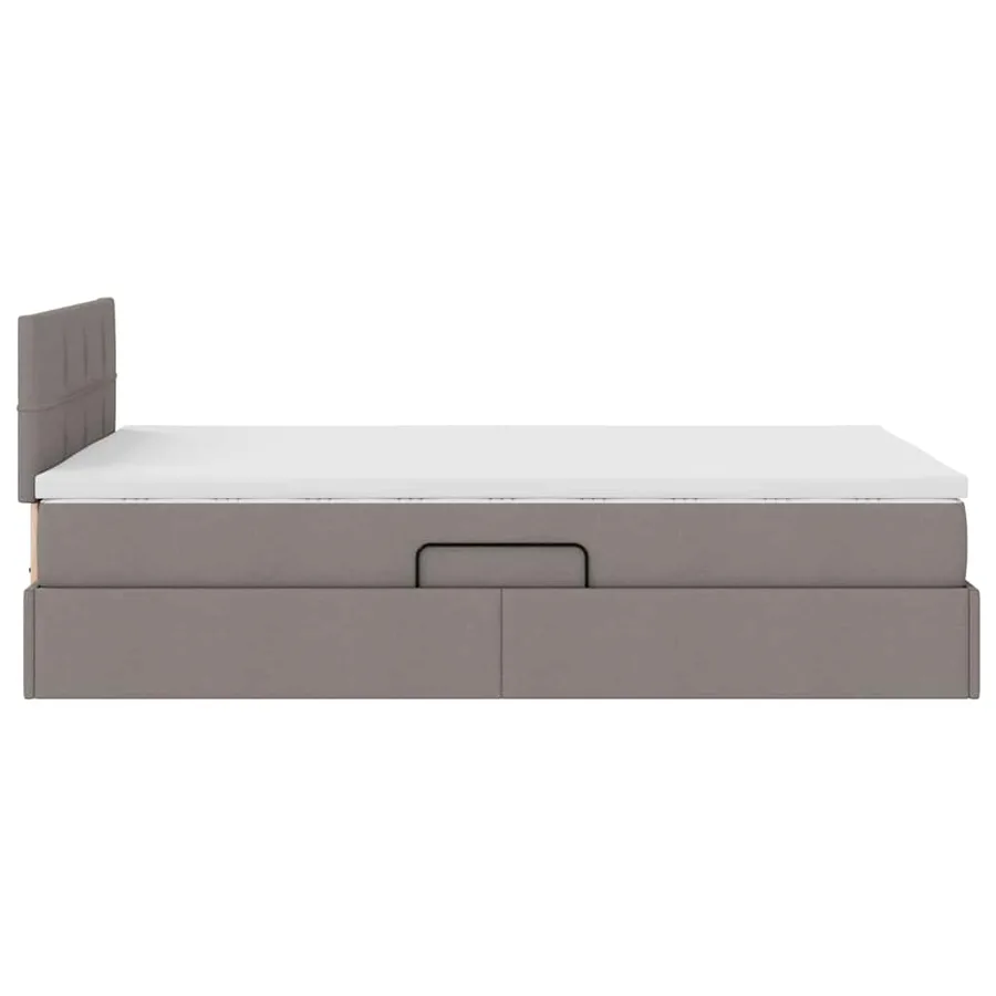 Lit avec rangement et matelas avec matelas Taupe 120 x 200 cm - 8
