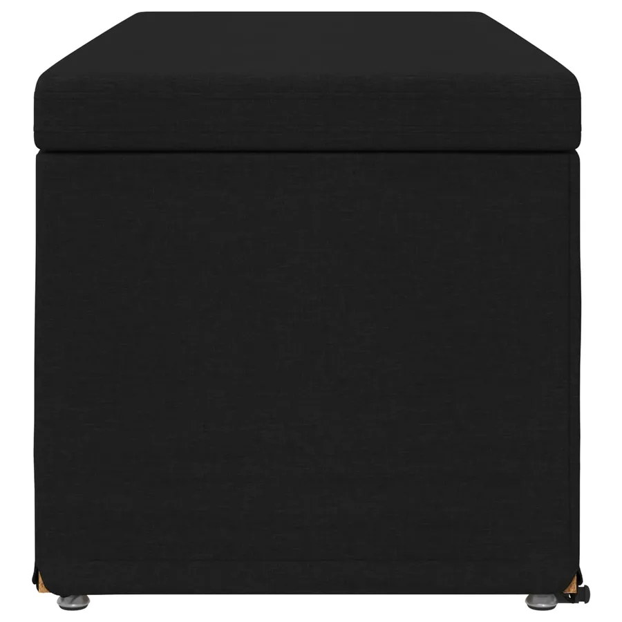 Tabouret Noir 101 x 41 x 40 cm Tissu et bois stratifié - 5