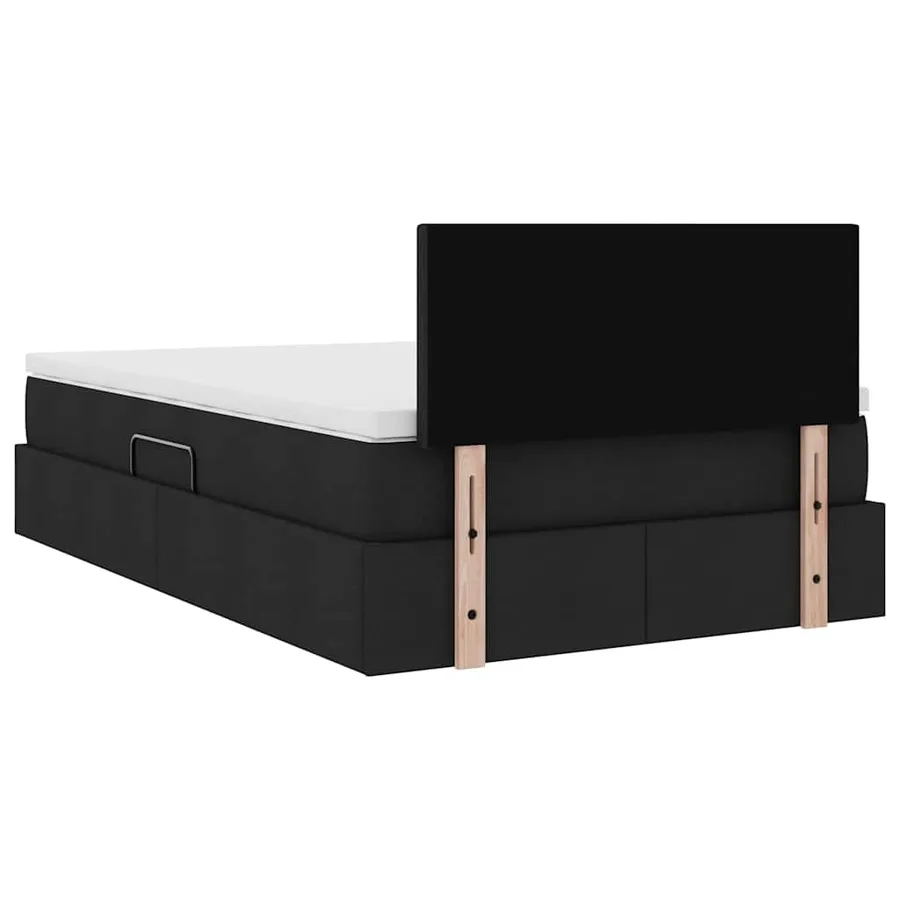 Lit avec rangement et matelas avec matelas Noir 120 x 190 cm - 11