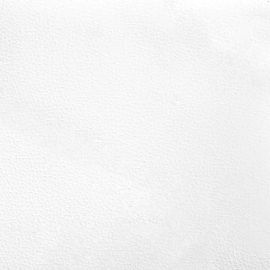 Tabouret Blanc Cuir Synthétique et Bois Composite - 8