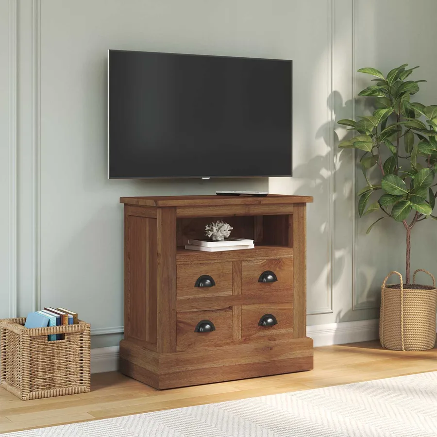 Armoire de rangement avec tiroir Naturel 60 x 30 x 60 cm - 4