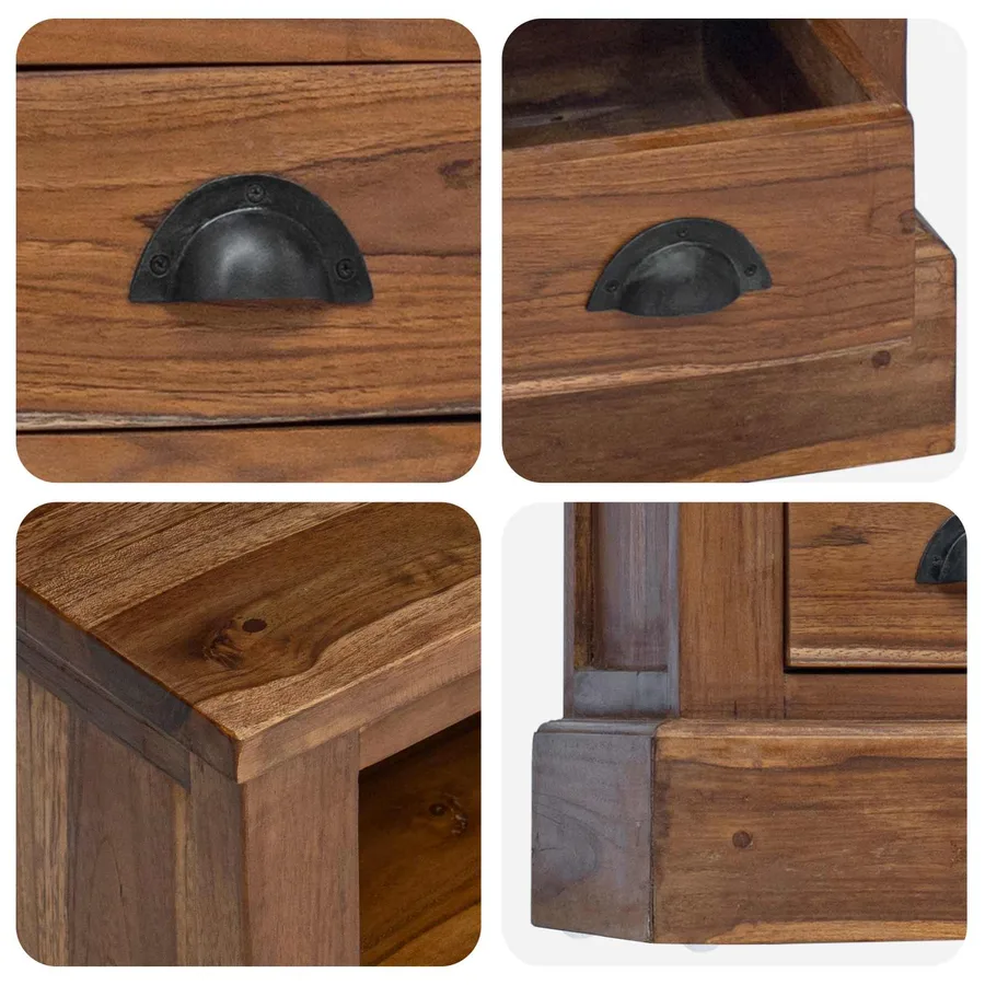 Armoire de rangement avec tiroir Naturel 60 x 30 x 60 cm - 9