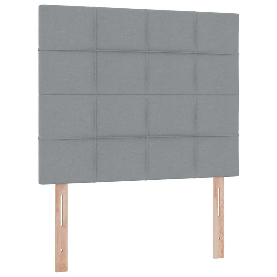 Lit de rangement LED avec matelas Gris clair 120 x 200 cm Tissu - 10