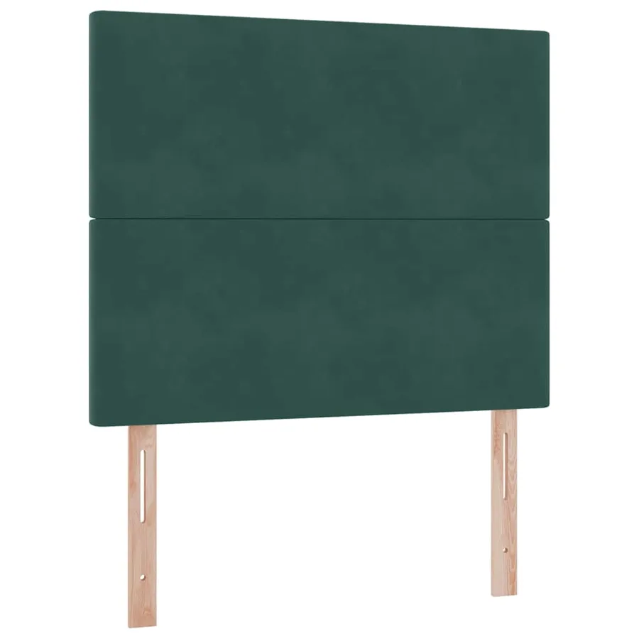 Lit avec rangement et matelas Vert foncé 120 x 200 cm Velours - 9