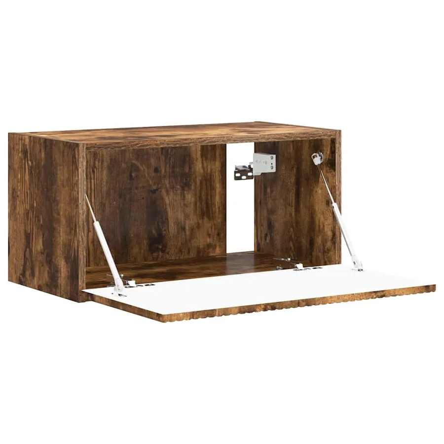 Meuble TV mural Chêne fumé 60 x 31 x 29,5 cm Bois d'ingénierie - 5