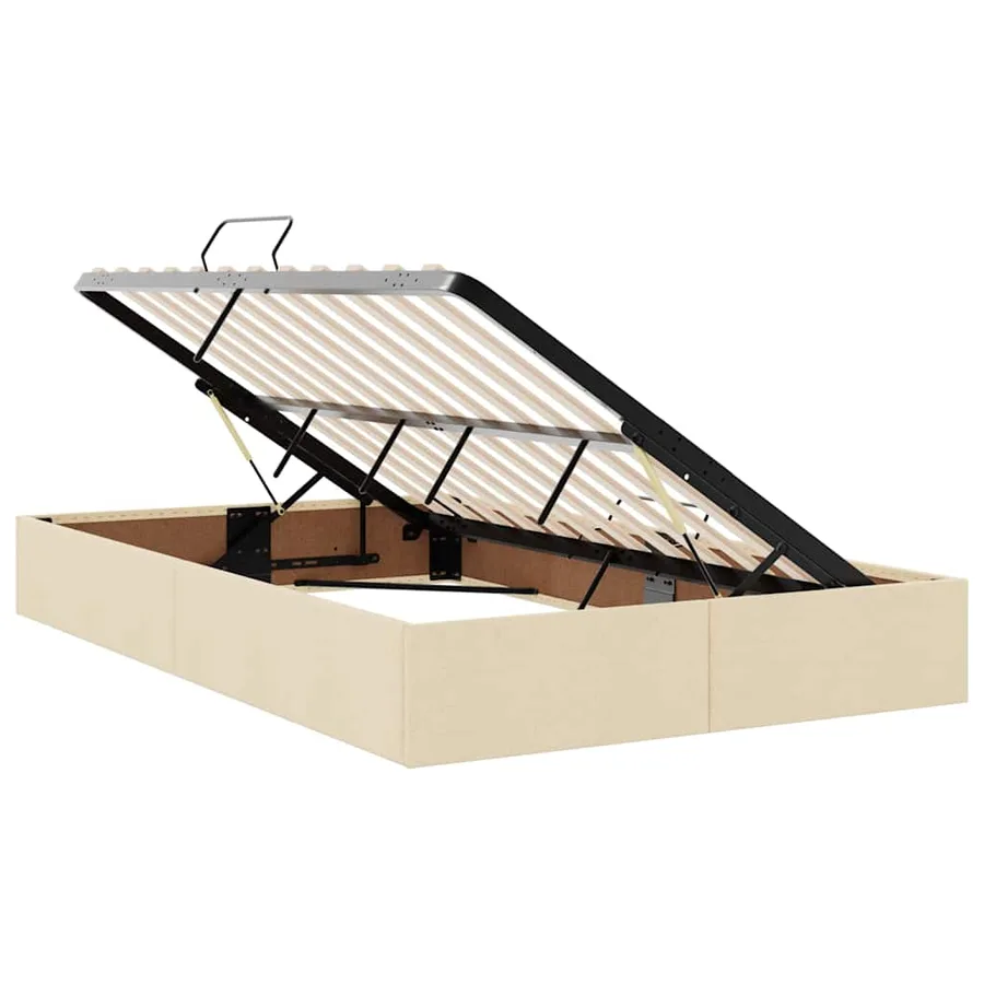Lit avec rangement et matelas avec matelas Crème 120 x 200 cm - 6