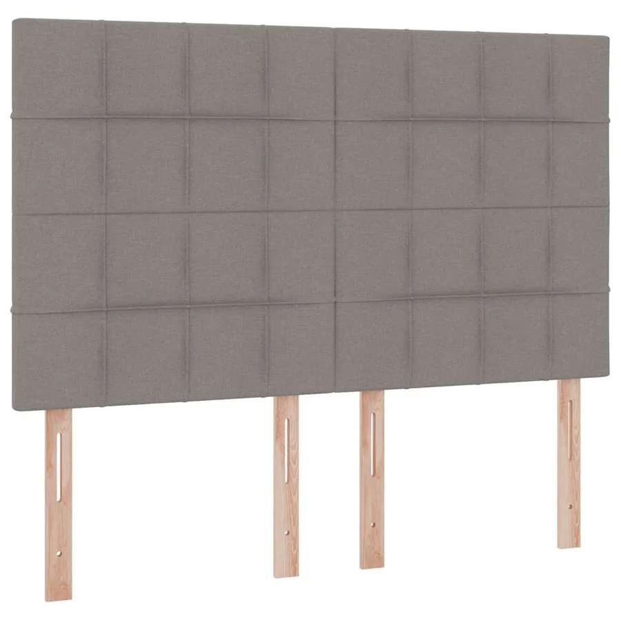 Lit de rangement LED avec matelas Taupe 140 x 190 cm Tissu - 10