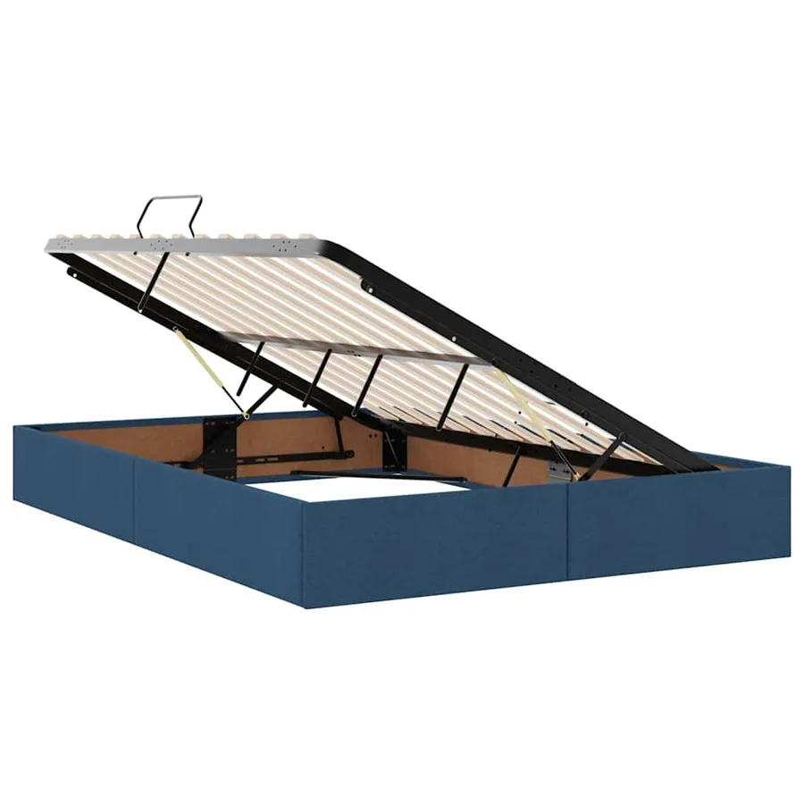 Lit avec rangement et matelas Bleu 140 x 190 cm Polyester - 6