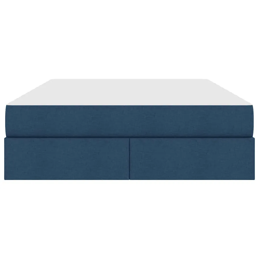 Lit avec rangement et matelas Bleu 140 x 190 cm Polyester - 7
