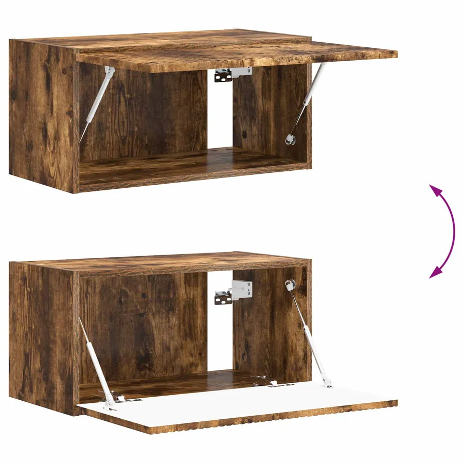 Ensemble meuble TV 4 pcs Chêne fumé Bois d'ingénierie - 11