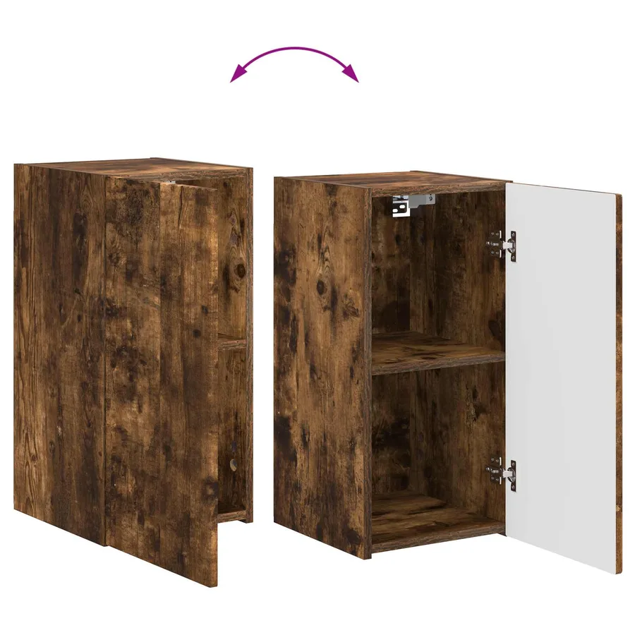 Ensemble meuble TV 4 pcs Chêne fumé Bois d'ingénierie - 12