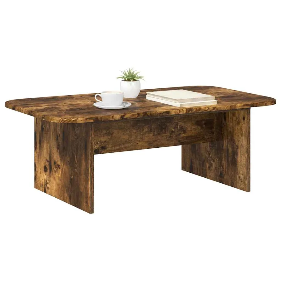 Table basse Chêne fumé 93 x 53 x 33 cm Bois d'ingénierie - 3