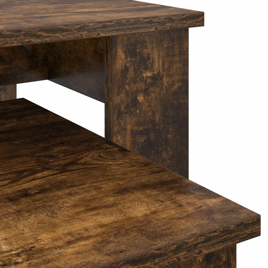 Ensemble de tables basses 2 pcs Chêne fumé Bois d'ingénierie - 11