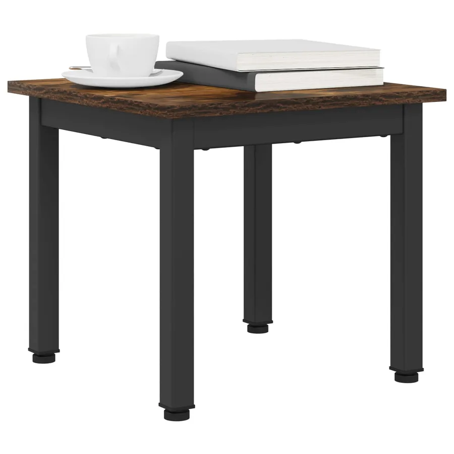 Table basse Chêne Fumé 40 x 40 x 36 cm Bois d'ingénierie - 3