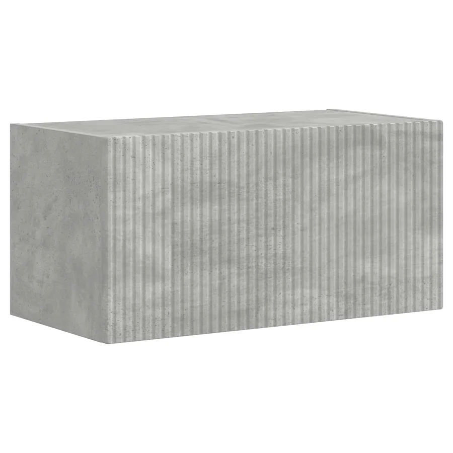 Ensemble meuble TV 4 pcs Gris béton Bois d'ingénierie - 5