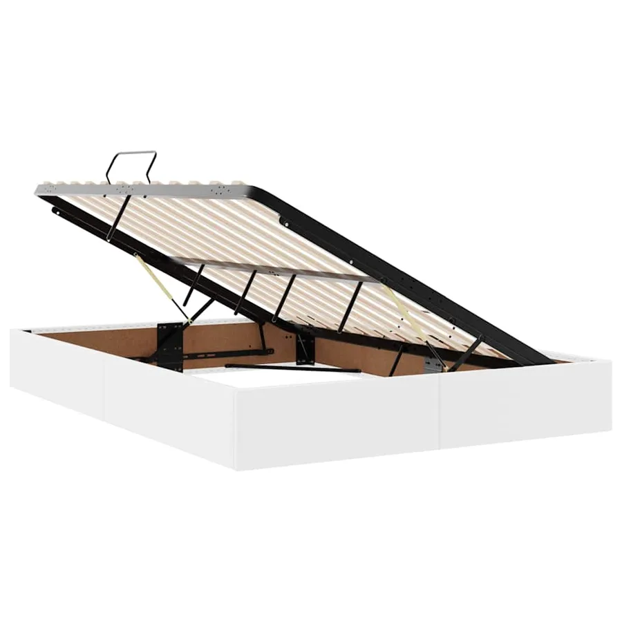 Lit avec rangement et matelas Blanc pur 140 x 190 cm - 6