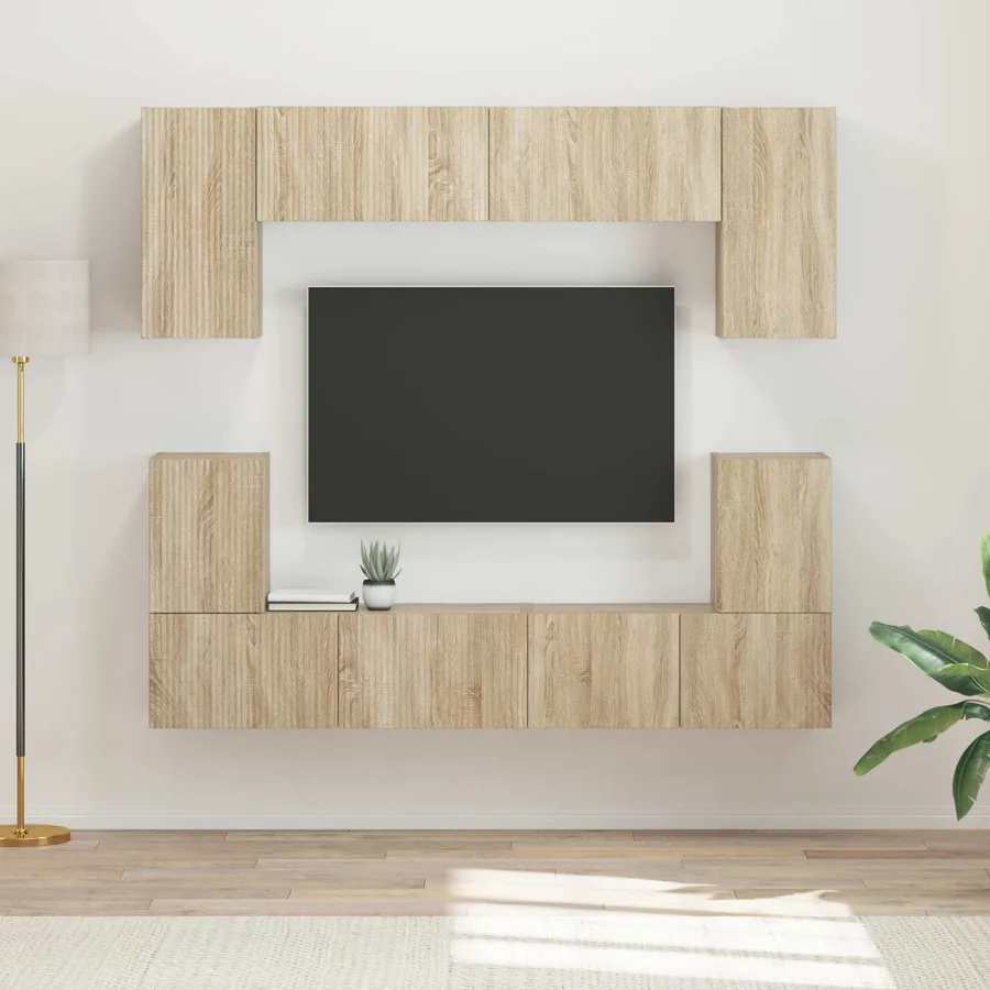 Ensemble meuble TV 5 pcs Chêne Sonoma Bois d'ingénierie