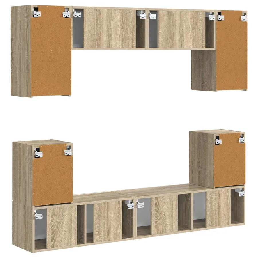 Ensemble meuble TV 5 pcs Chêne Sonoma Bois d'ingénierie - 11
