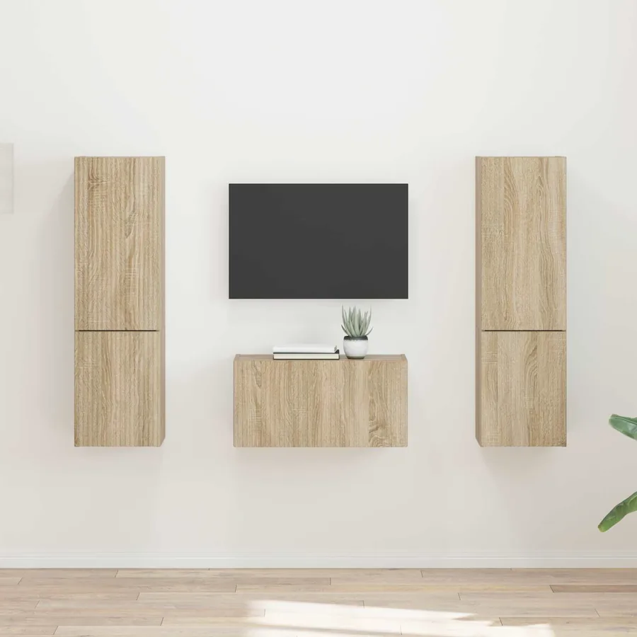 Ensemble meuble TV 5 pcs Chêne Sonoma Bois d'ingénierie