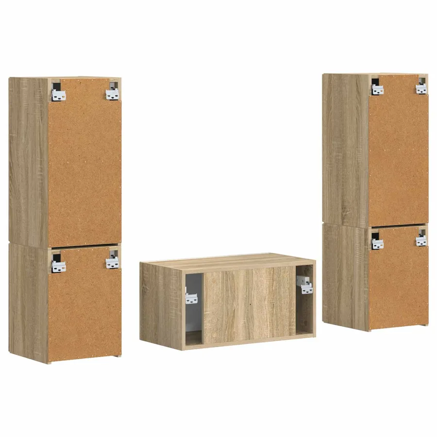 Ensemble meuble TV 5 pcs Chêne Sonoma Bois d'ingénierie - 9