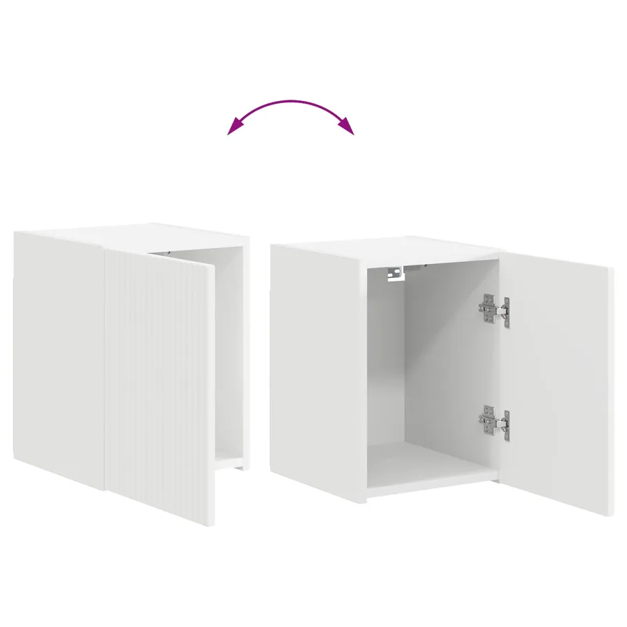Ensemble meuble TV 5 pcs Blanc brillant Bois d'ingénierie - 13