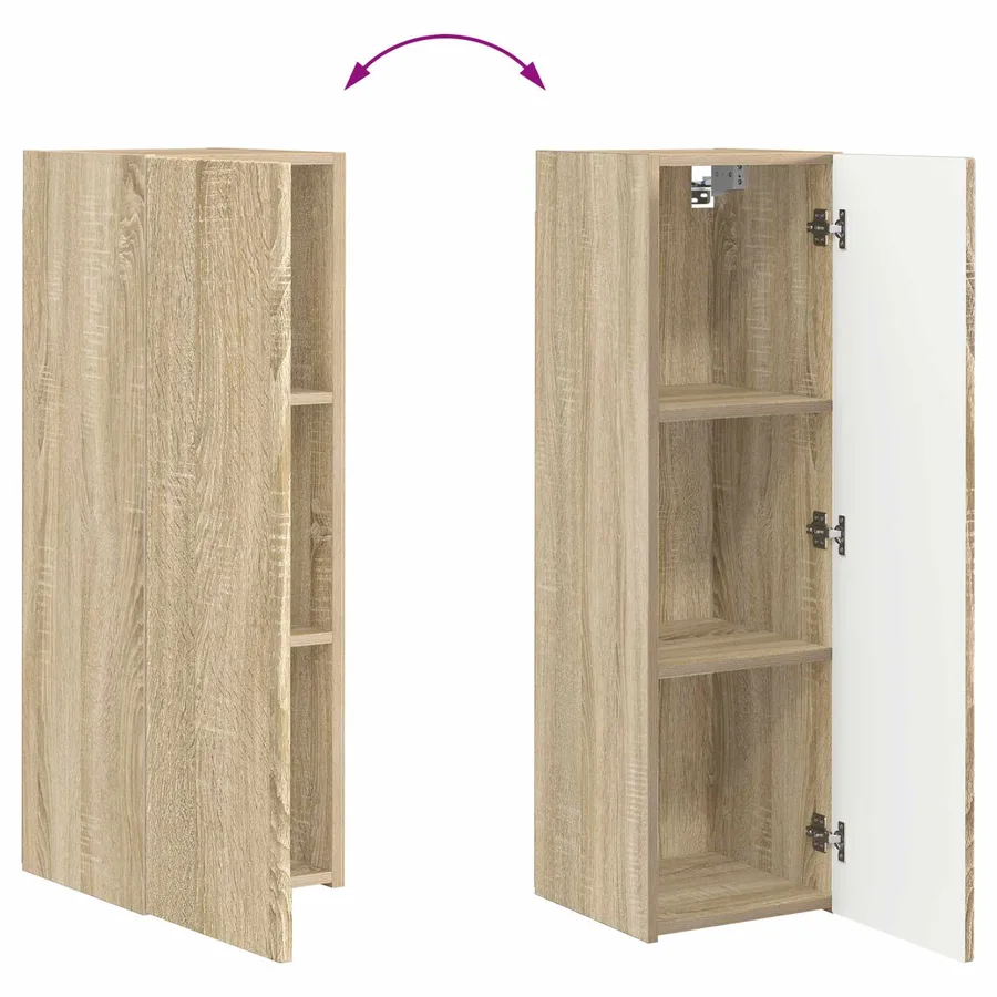 Ensemble meuble TV 4 pcs Chêne Sonoma Bois d'ingénierie - 12