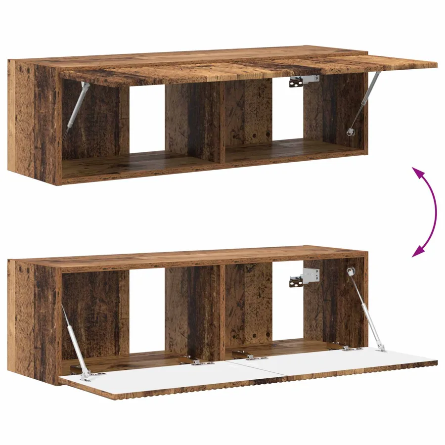 Ensemble meuble TV 5 pcs Bois Ancien Bois d'ingénierie - 13
