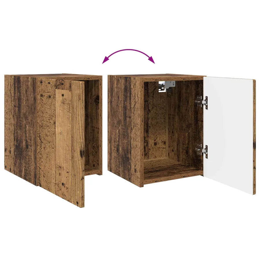 Ensemble meuble TV 5 pcs Bois Ancien Bois d'ingénierie - 14