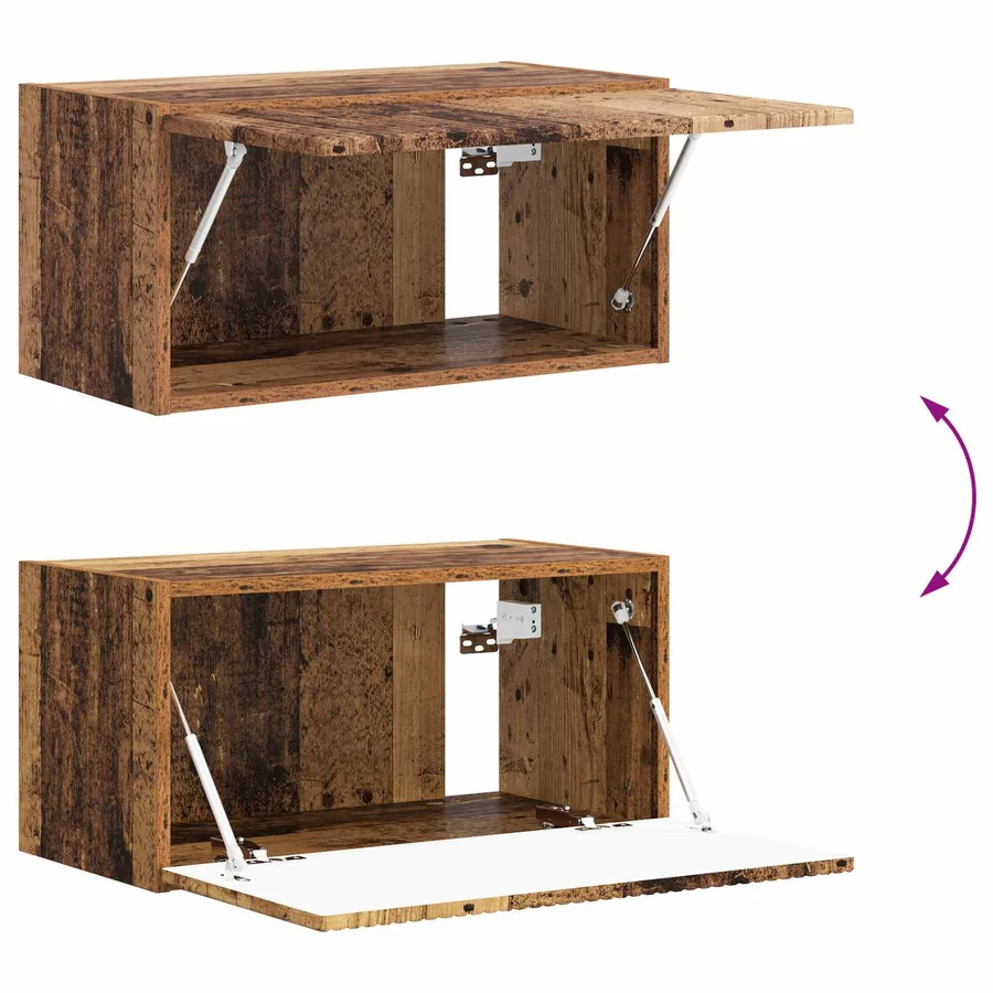 Ensemble meuble TV 5 pcs Bois Ancien Bois d'ingénierie - 17