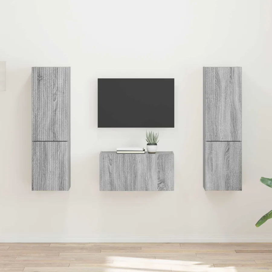 Ensemble meuble TV 5 pcs Gris Sonoma Bois d'ingénierie