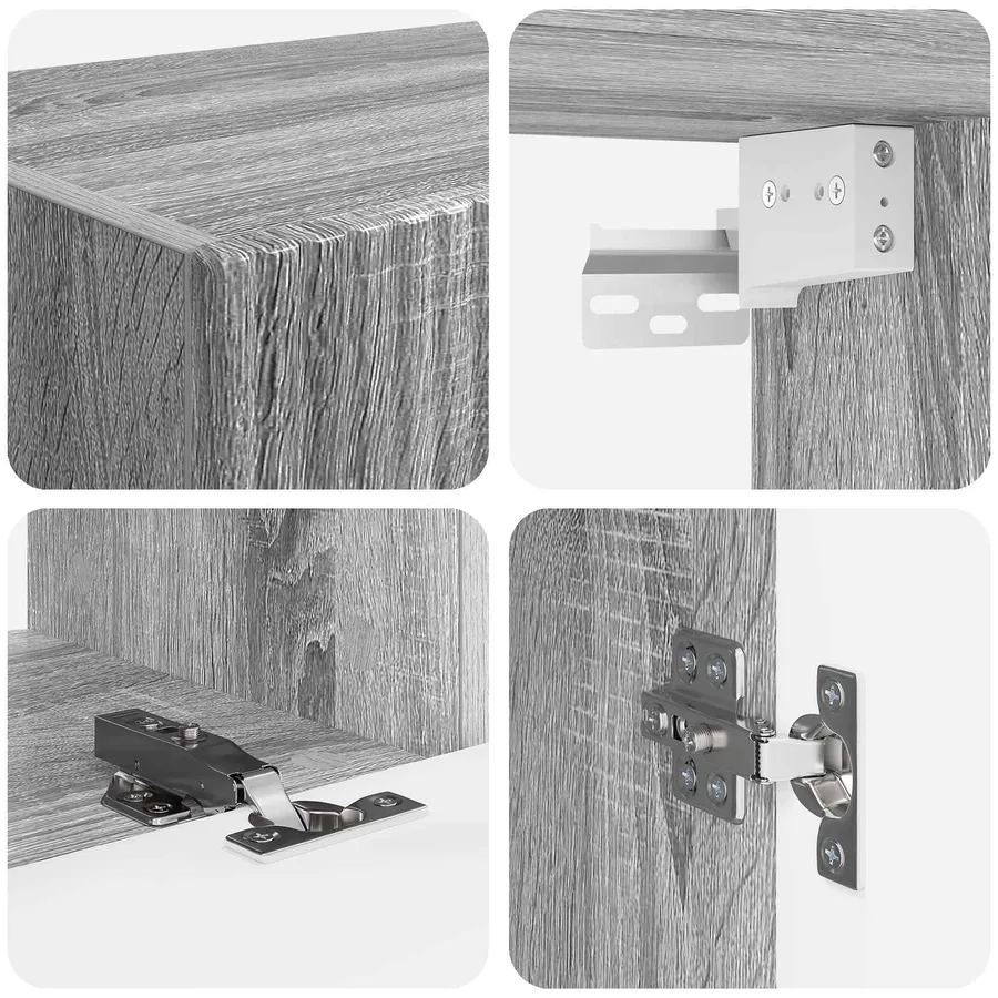Ensemble meuble TV 5 pcs Gris Sonoma Bois d'ingénierie - 10