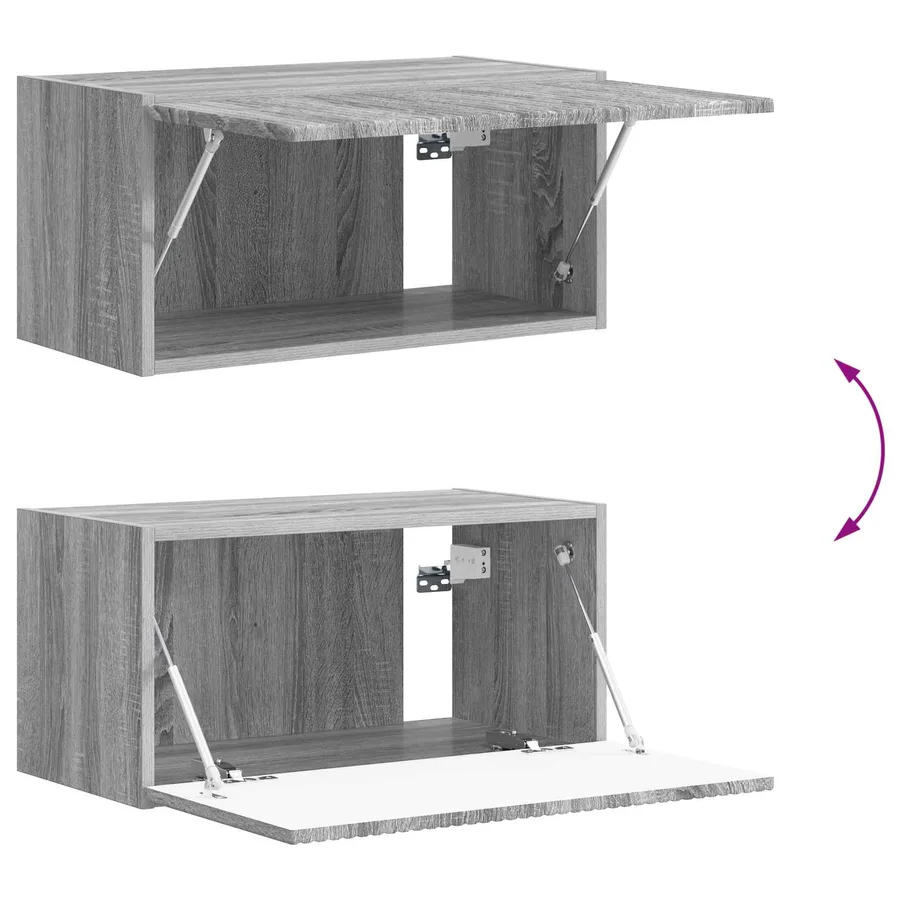 Ensemble meuble TV 5 pcs Gris Sonoma Bois d'ingénierie - 11
