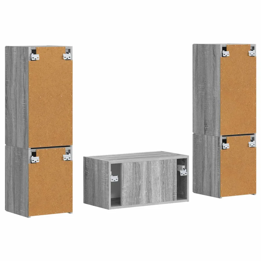 Ensemble meuble TV 5 pcs Gris Sonoma Bois d'ingénierie - 9