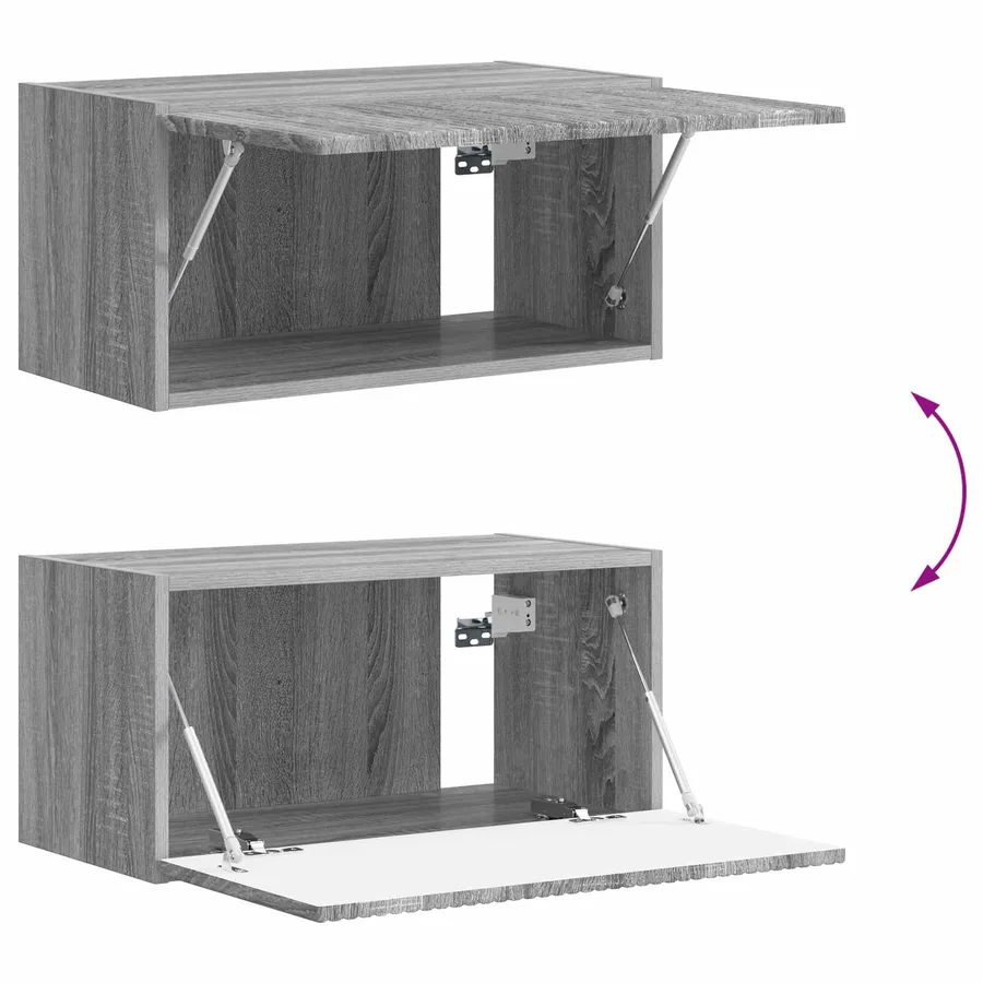 Ensemble meuble TV 4 pcs Gris Sonoma Bois d'ingénierie - 13