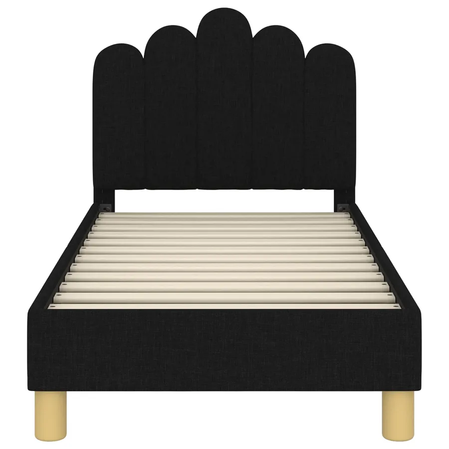 Cadre de lit pour tout-petit avec tête de lit Noir 70 x 140 cm - 5