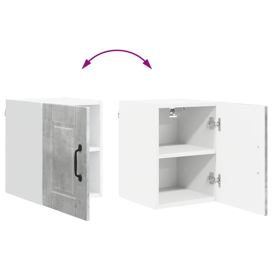 Meuble mural PORTO 2 pcs Gris béton 30 x 31 x 40 cm - 12