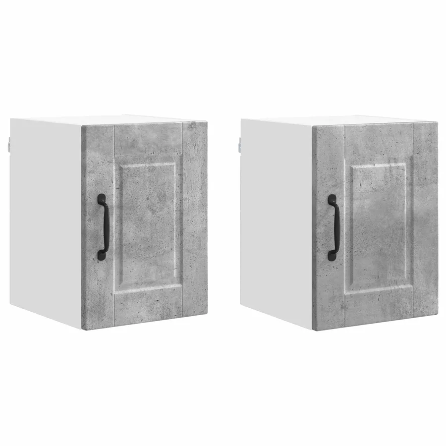 Meuble mural PORTO 2 pcs Gris béton 30 x 31 x 40 cm - 2