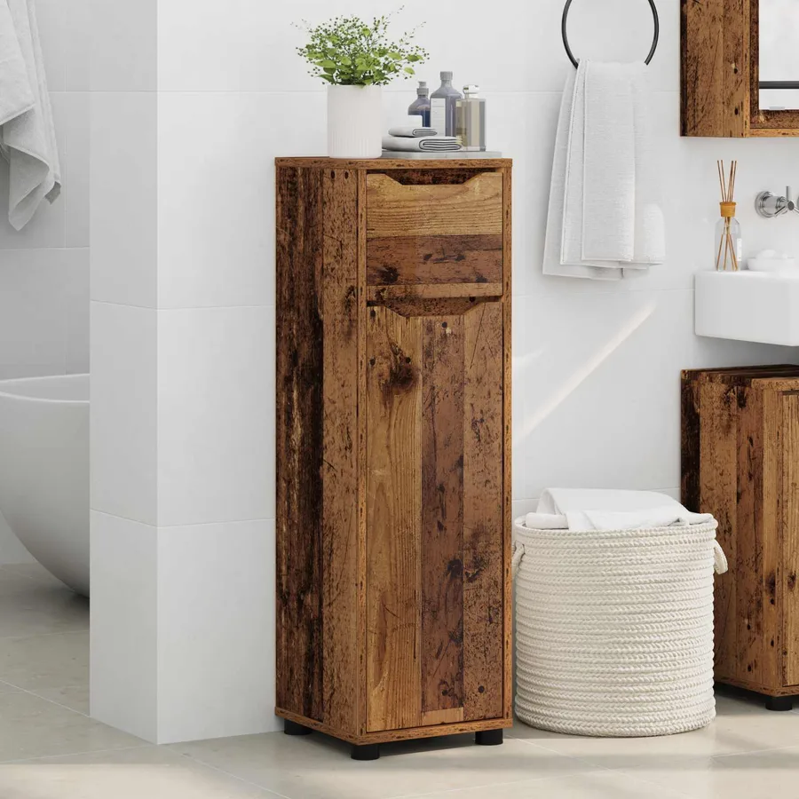 Cabinet de salle de bain Bois Ancien 30,5 x 30 x 101 cm - 4