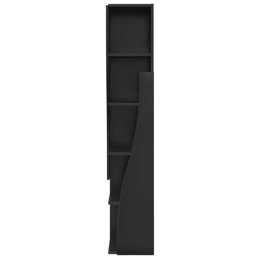 Meuble d'angle Noir 27,5x27x140cm Bois d'ingénierie - 6