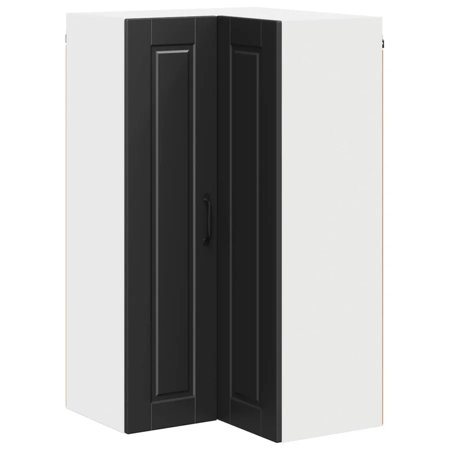 Cabinet d'angle mural PORTO Noir 57 x 57 x 100 cm - 2