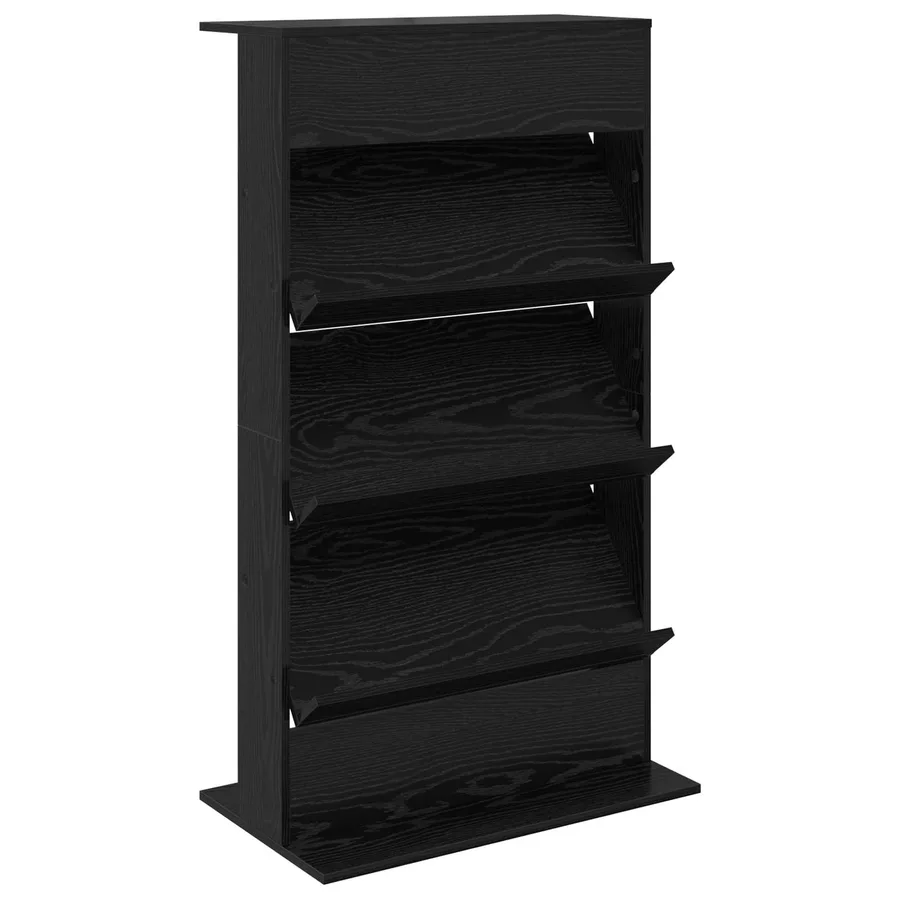 Étagère à magazines avec étagère Chêne noir 70 x 41 x 126 cm - 2
