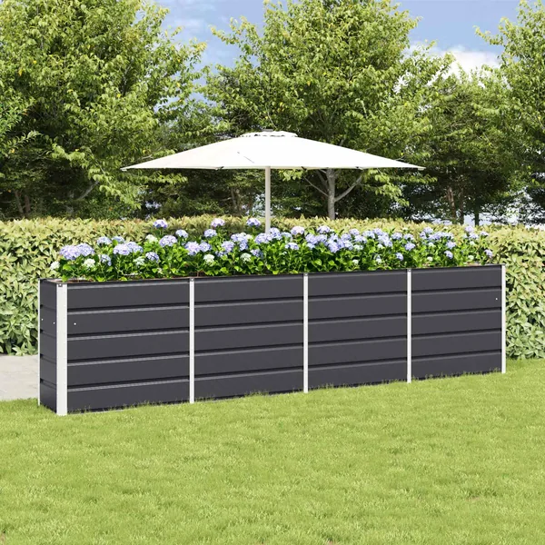 Jardinière Anthracite 320 x 40 x 75 cm Acier