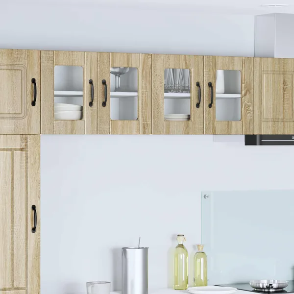 Cabinet en verre mural PORTO 2 pcs Chêne Sonoma 60 x 31 x 40 cm