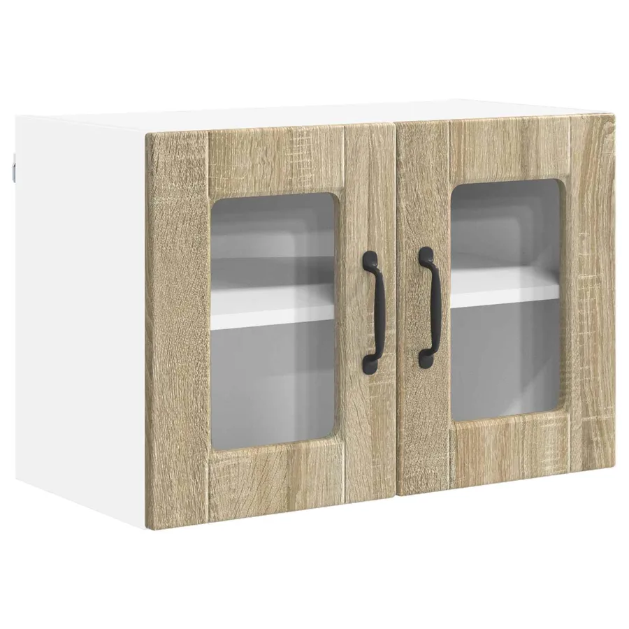 Cabinet en verre mural PORTO 2 pcs Chêne Sonoma 60 x 31 x 40 cm - 5