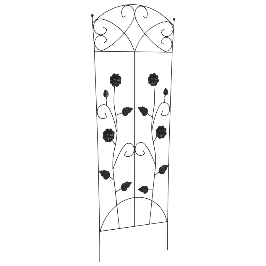 Clôture de jardin 3 pcs Noir 110,5 x 42,5 cm Acier - 5